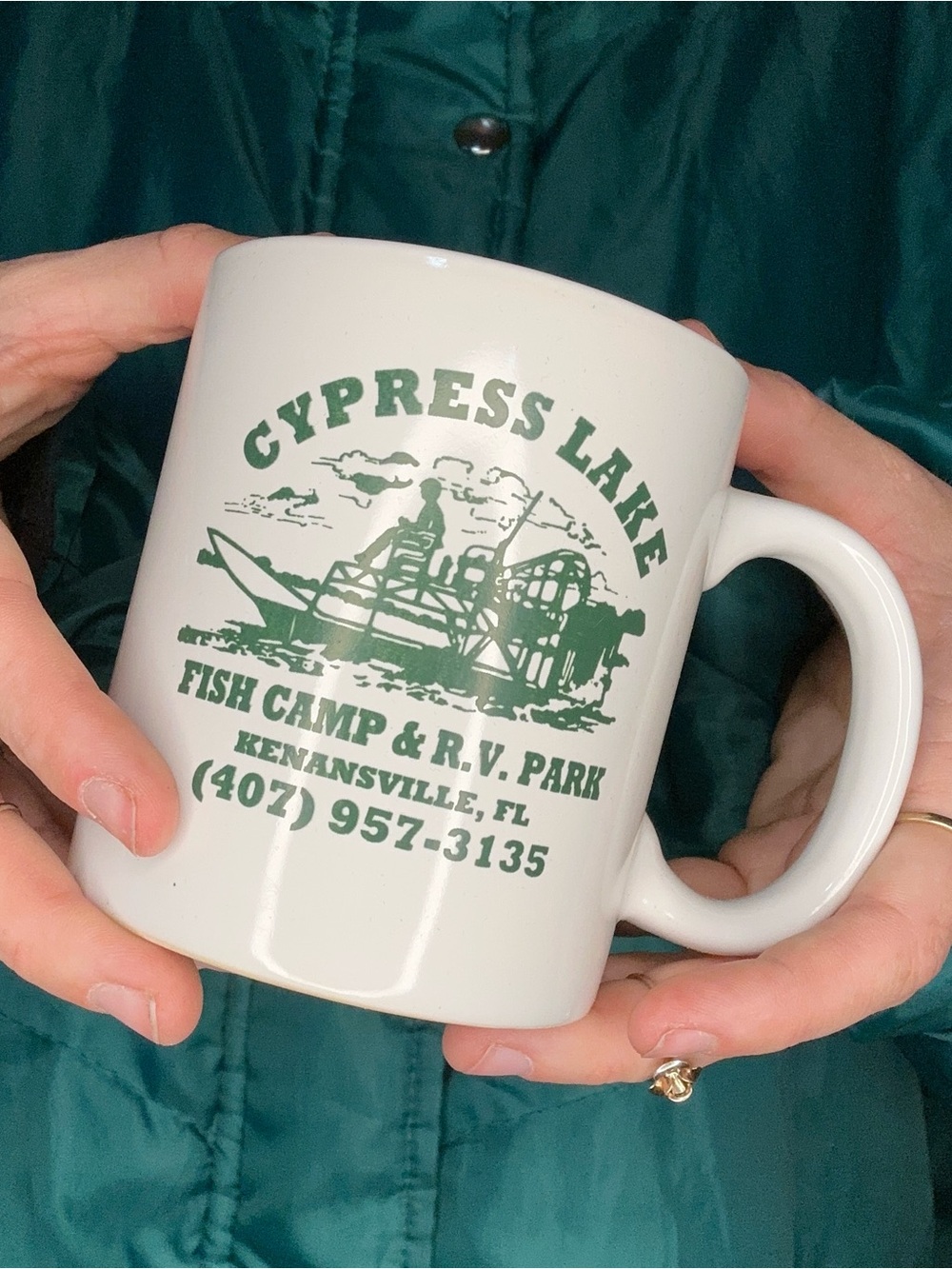 Vintage Cypress Lake Fish Camp & RV Park Florida Souvenir Mug | Kensansville FL